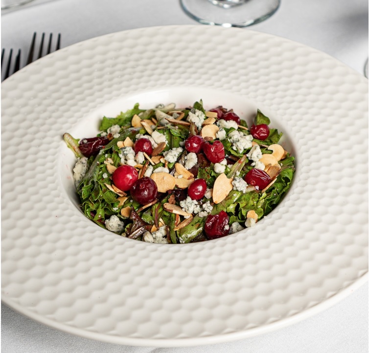 Caesar salad with anchovy, crostini, and parmesan crisp