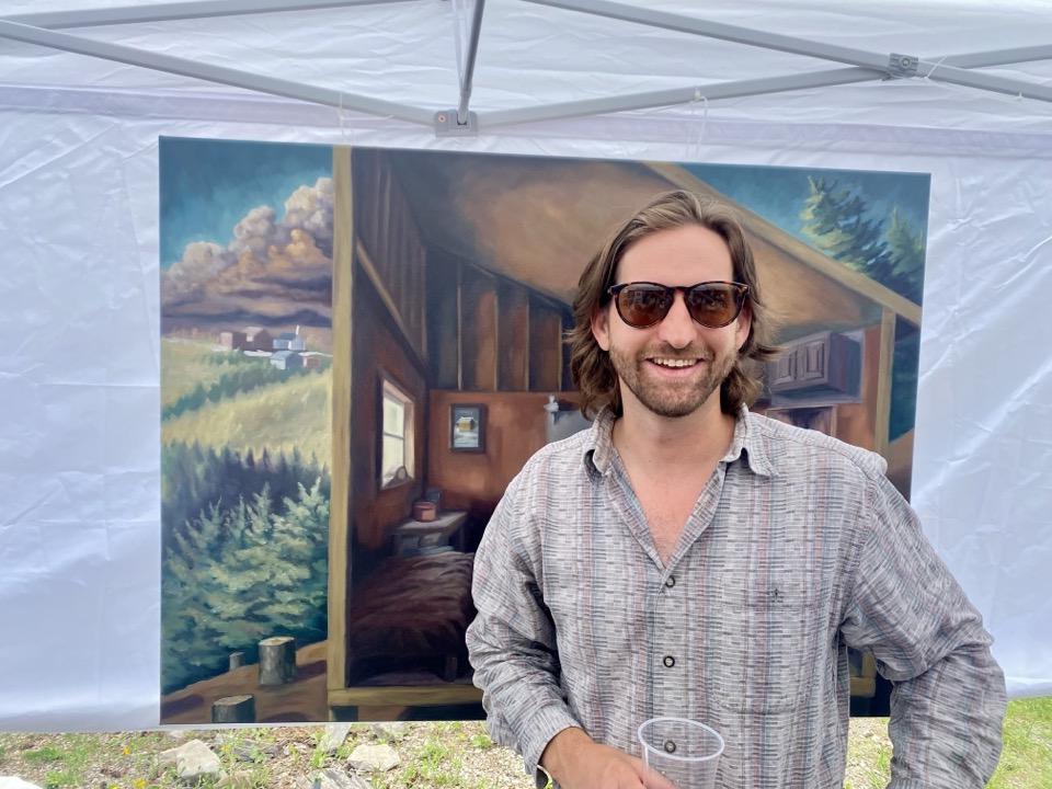 Local artwork at Osha Trail Depot, Cloudcroft