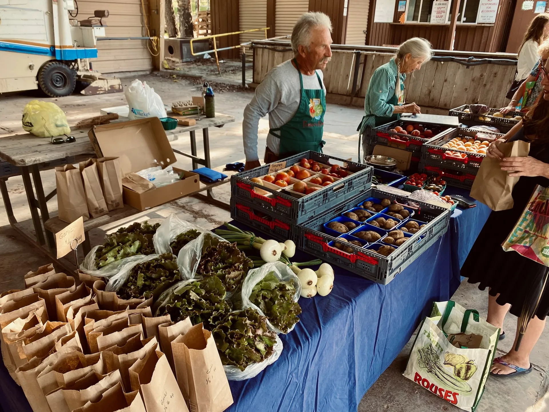 Cloudcroft Farmers Market with fresh produce