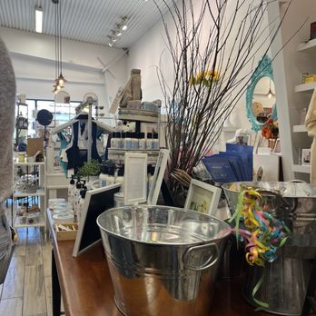 Interior of CoCo Blu with home accents, gifts, and boutique decor