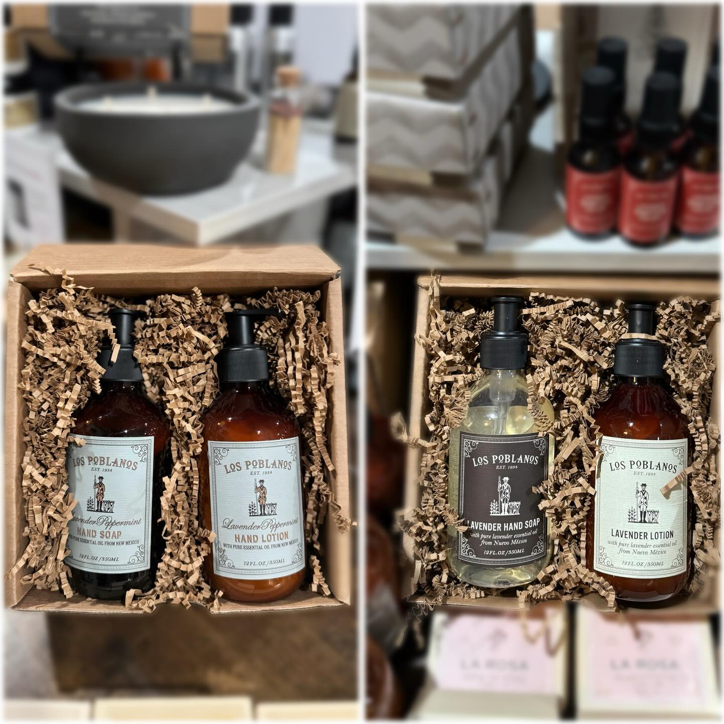 Los Poblanos hand lotion and soap gift sets at The Highland