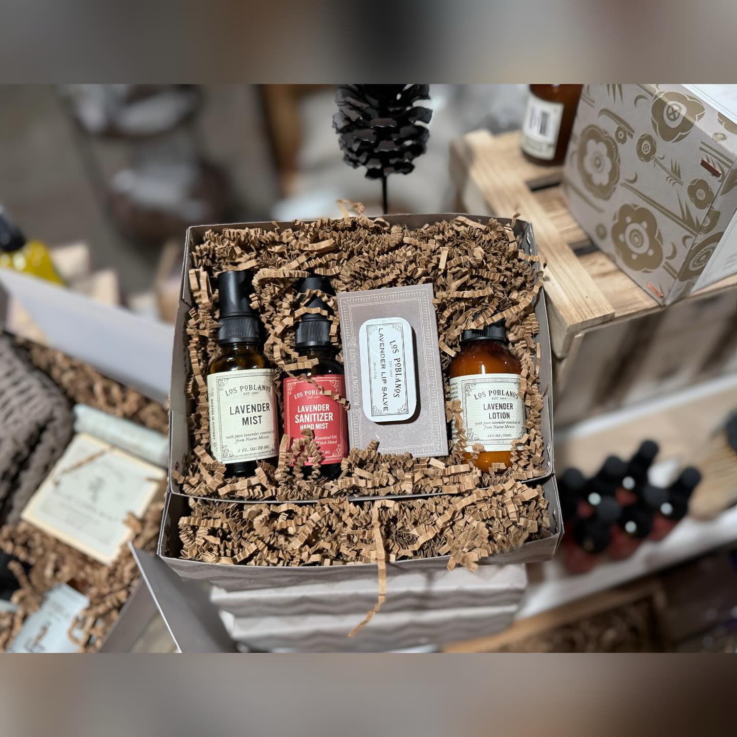 Los Poblanos lavender products gift box at The Highland